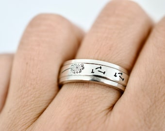 Dandelion Spinner Ring - Fidget Ring