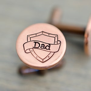 Dad Cufflinks - Copper Cufflinks - Gift for him, Wedding