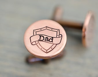 Dad Cufflinks - Copper Cufflinks - Gift for him, Wedding