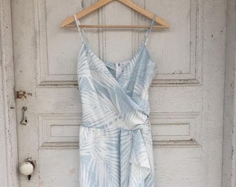 baby blue palm dress