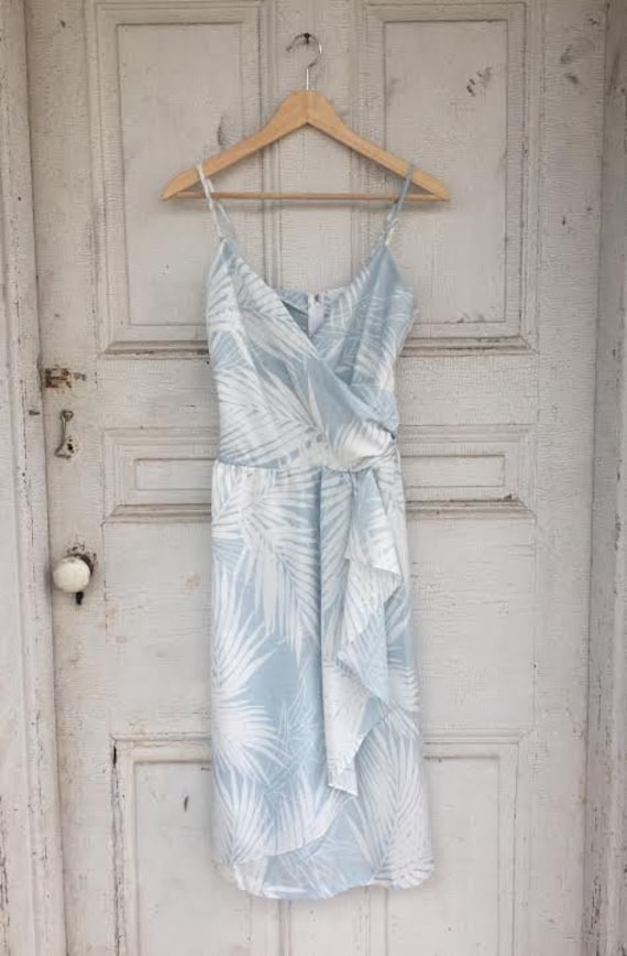 baby blue palm dress - image 1