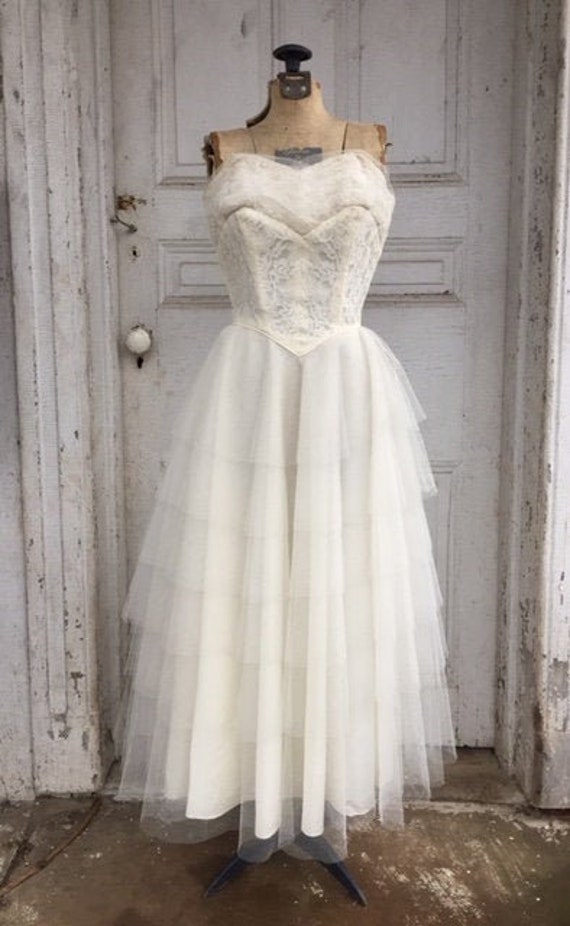 tiered tulle dress