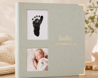 Baby Erinnerungsbuch Erinnerungsalbum für Neugeborene Meilensteine und Fotos