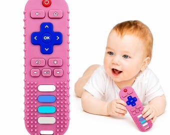 Silikon Baby Beißring Fernbedienung BPA frei Beißspielzeug Säugling Gum Relief