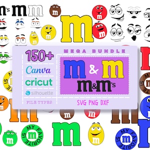 Layered Files, Face Svg, SVG for Cricut, Digital Files, Digital Vector File, Instant Download, MandM, M and M