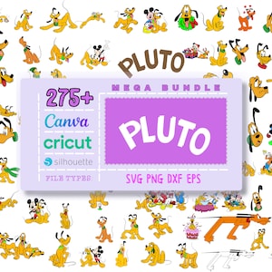 275+ Pluto mickey svg bundle, conjunto de clip art png de pluto, pacote de pluto, download instantâneo, Png - Dxf - Eps