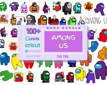Among Us Svg Bundle Birthday Among Us Svg Gaming Clipart Birthday PNG SVG Among Us Digital Download Among Us Character Among Us SVG