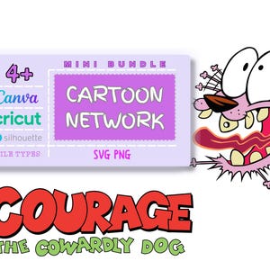 Courage The Cowardly Dog Svg Png,  Design Easy to use, Cartoon Characters, Layered Svg by colors, Transparent Png, Cut files for Cricut.