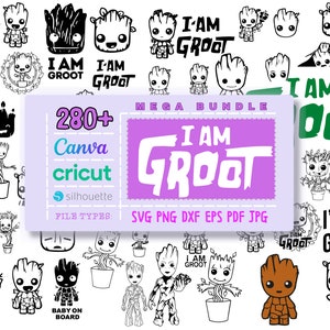 Groot svg bundle, baby groot, groot png, i am groot svg, groot sticker svg, groot clipart, guardians of the galaxy svg, Pdf, Jpg, Dxf, Png