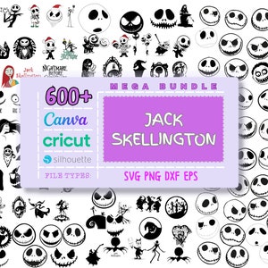 600+ Jack Skellington Bundle, Halloween, Horror, Geist, svg-png-dxf-eps