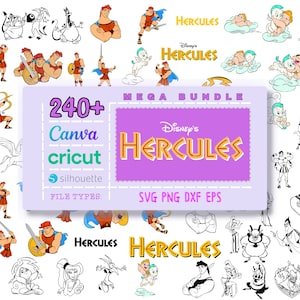 Hercules svg Bundle, Svg - Png - Dxf - Eps, Superhero, Cartoon, Layered