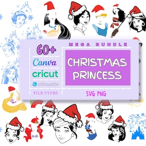 Dessin animé princesse Svg MEGA Bundle, tous les fichiers dans l'intégralité de la boutique Svg Png polices Mega Bundle, Whole Shop Svg Bundle, anniversaire Svg, Magical Kingdom