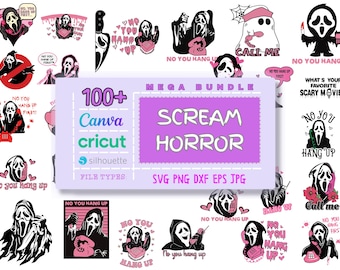 100+ Scream Horror HALLOWEEN SVG Bundle, Horror moive Svg Files for Cricut, Halloween Svg Cut Files, HALLOWEEN Clipart
