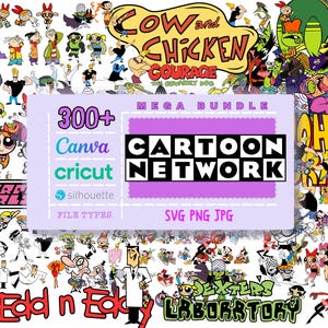 Cartoon Netzwerk SVG-Bundle, Mega-Karikatur-Svg-Bundle, transparente 90er Jahre Cartoon PNG Jpg