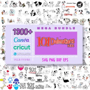 MEGA 101 dalmatians svg, Dalmatian puppies svg, Puppy svg, Dalmatian Clipart, Dalmatian Silhouette, Dalmatian Cut Files, Dalmatian Cricut