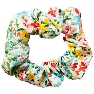 Floral Cotton Scrunchie | Skinny Hair Scrunchies