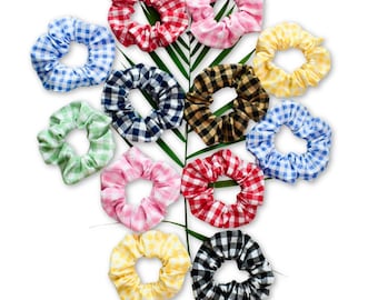 Mini Gingham Scrunchie | Child Hair Scrunchies