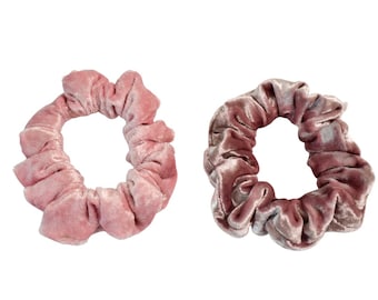 Pink Velvet Scrunchie | Handmade Hair Scrunchies