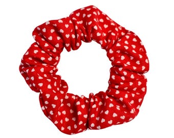 Mini Heart Scrunchie | Small Hearts Hair Scrunchies