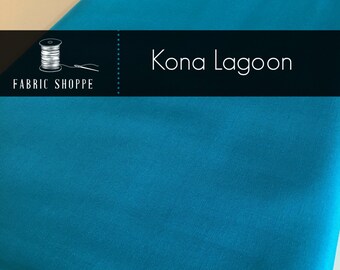 Kona cotton solid quilt fabric, Kona LAGOON 139, Kona fabric, Solid fabric Yardage, Kaufman, Turquoise fabric, Choose the cut