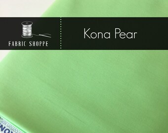 Kona cotton solid quilt fabric, Kona PEAR 145, Woodland Blanket Fabric, Quilt Backing, Kaufman, Woodland Nursery, Choose the cut