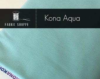 Kona cotton solid quilt fabric, Kona AQUA 1005, Aqua fabric, Woodland Blanket Fabric, Kaufman, Woodland Nursery, Choose the cut