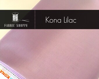 Kona cotton solid quilt fabric, Kona Lilac 1191, Purple fabric, Solid fabric Yardage, Kaufman, Cotton fabric, Choose the cut
