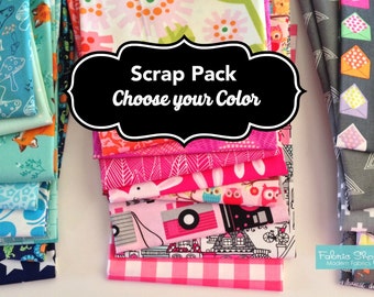 Fabric Scraps, Patchwork, Scrappy Quilt, Fabric Remnants, Bulk Fabric, Fabric Scrap Bag, Sewing or Quilting, Best Seller! Choose the Color