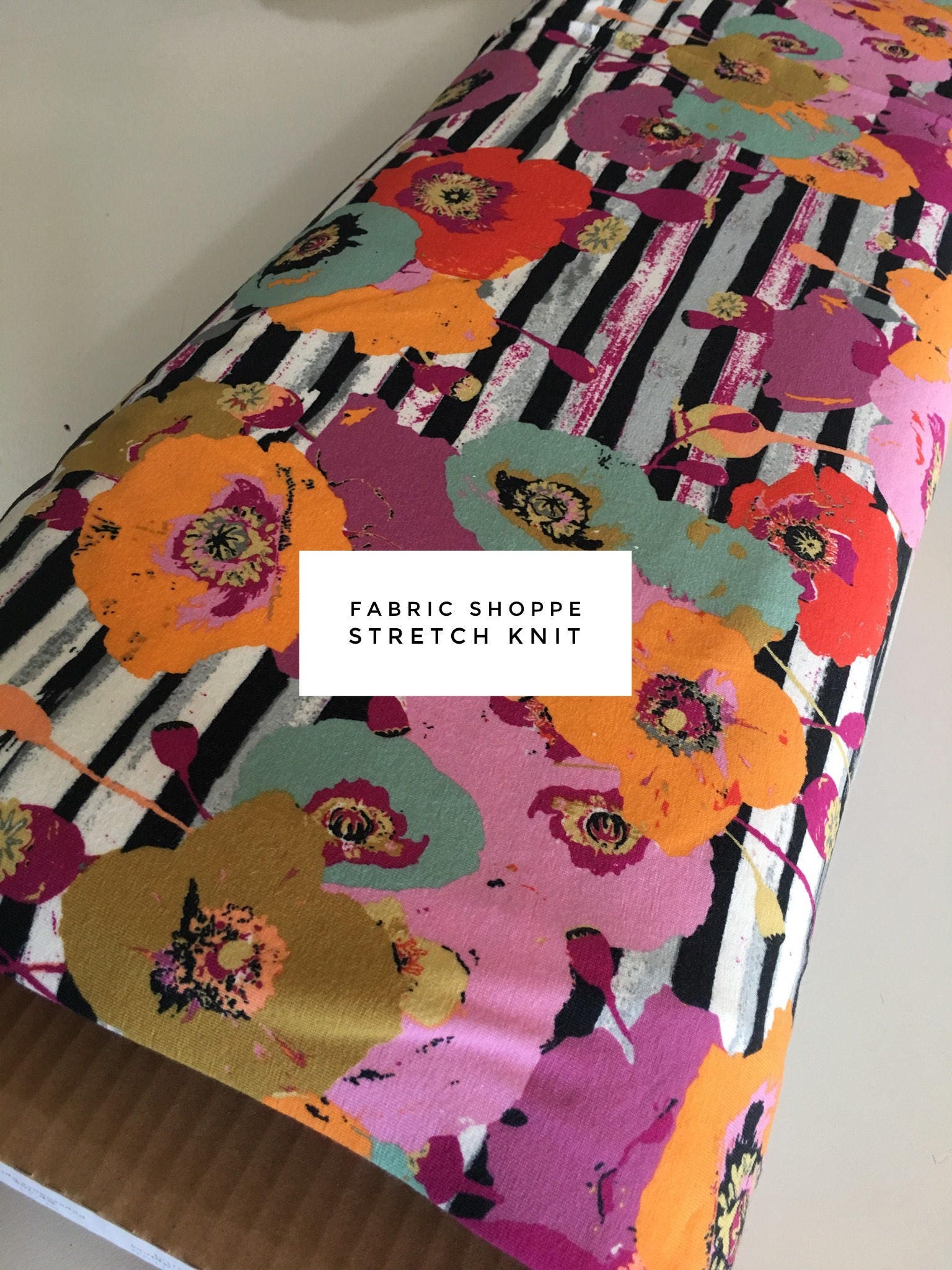 floral knit fabric