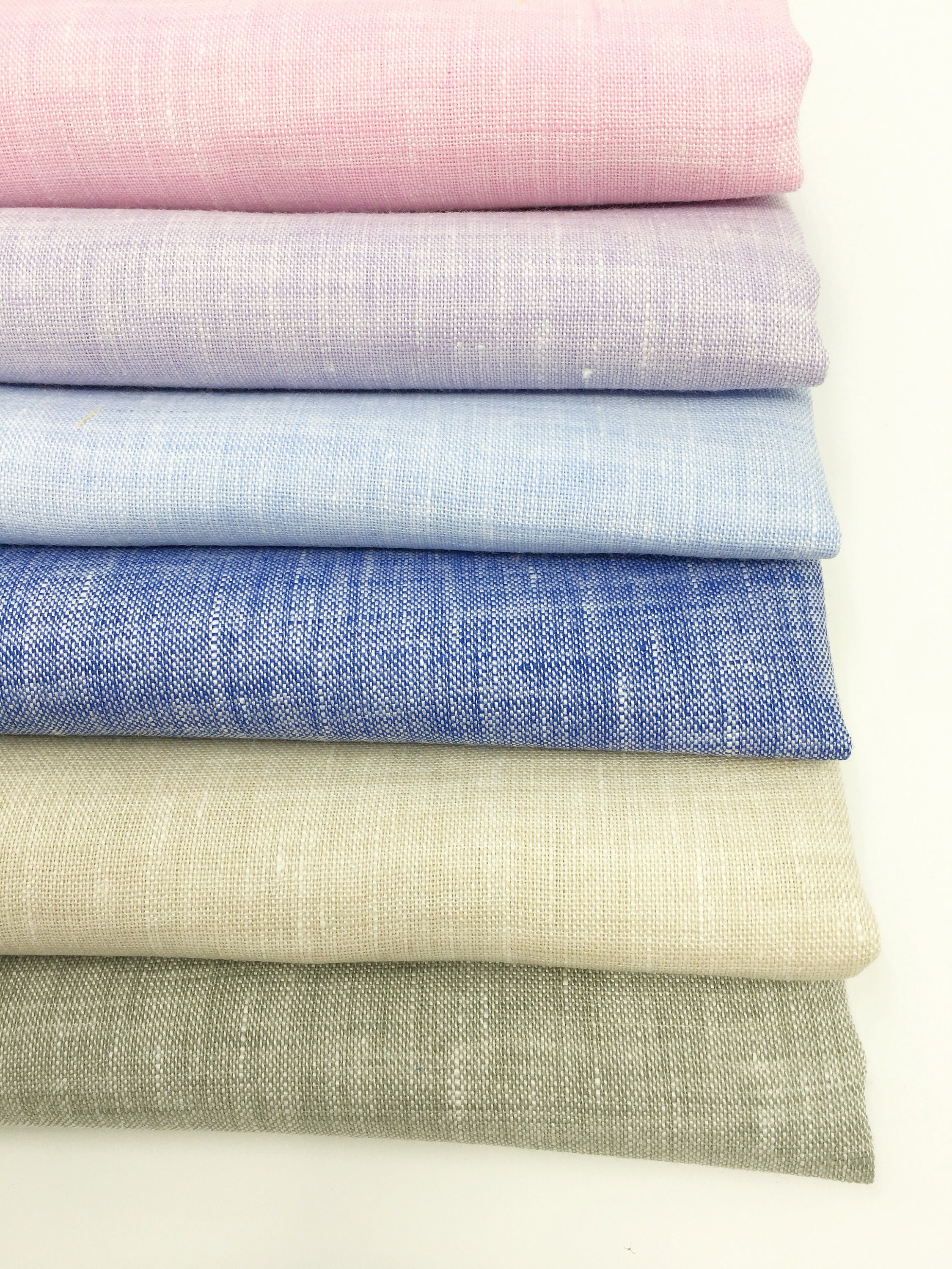 Soft Linen Fabric, 100 % Natural Linen Fabric by the Yard, Limerick