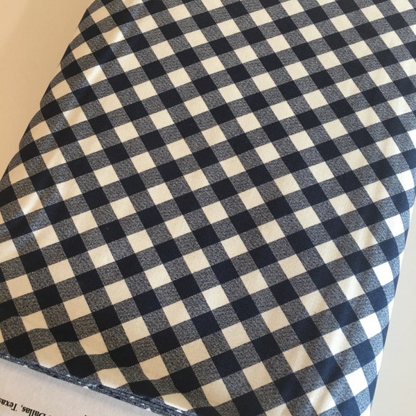 Gingham Fabric, Gingham Dress 50's fabric, Gingham Dress, Girls Gingham Dress fabric, Bonnie and Camille, Gingham in Navy, Choose your cut