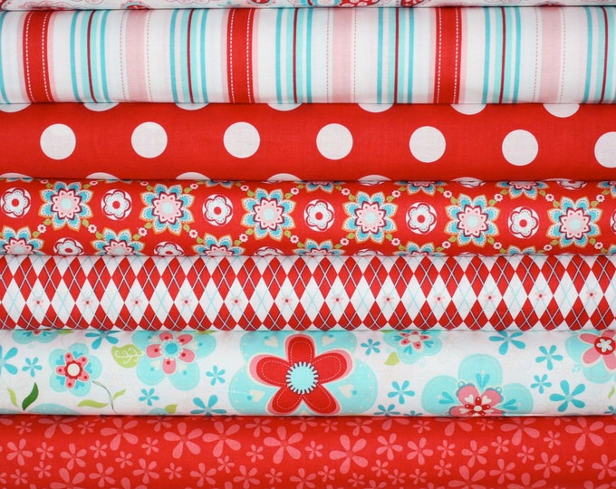 Sugar and Spice Fabric by the Quilted Fish for Riley Blake Designs Red ...