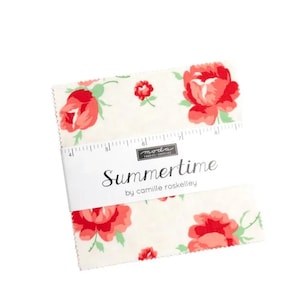 Summertime Moda Quilt Fabric Charm Squares, 5 Inch Precut
