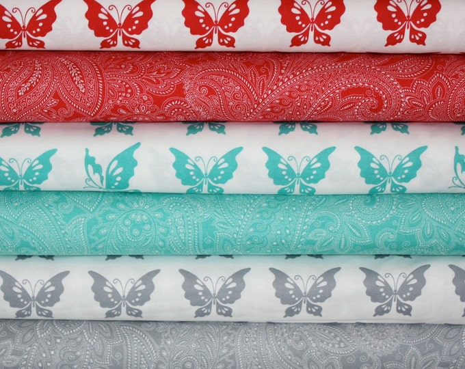 Half Moon Modern Fabric Bundle by Moda fat Quarer Bundle 6 Total Etsy