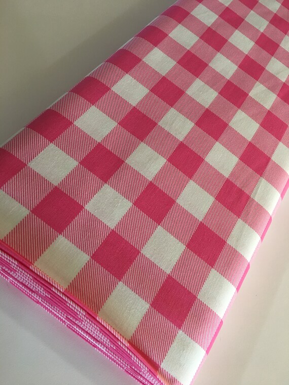 Buffalo Check fabric Pink Plaid fabric Buffalo Check Party Etsy