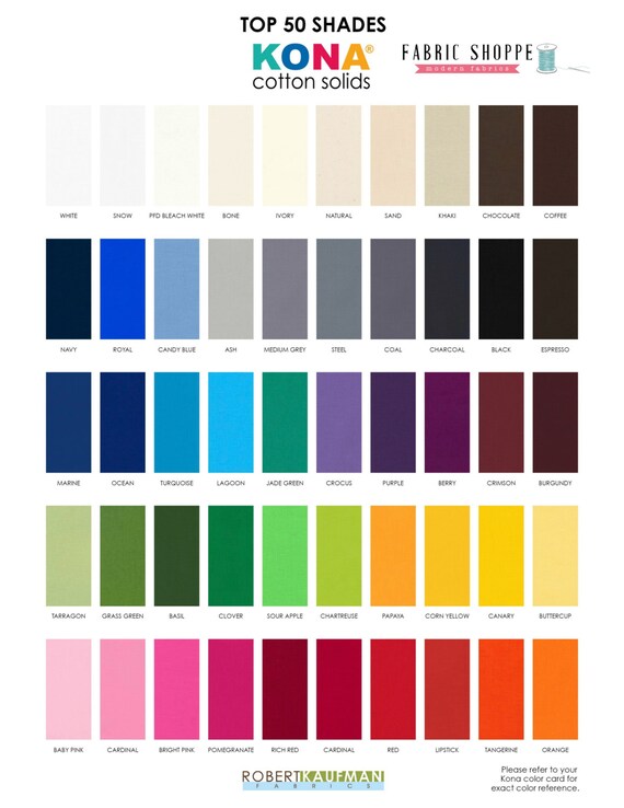 Kona cotton solid quilt fabric Kona SOUR APPLE 144 Kona Etsy