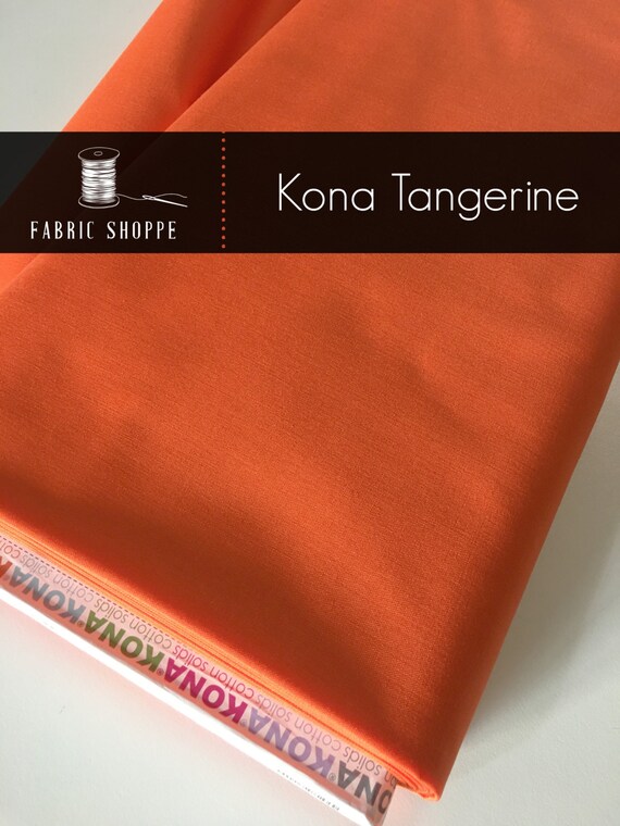 Items similar to Kona cotton solid quilt fabric, Kona TANGERINE 1370