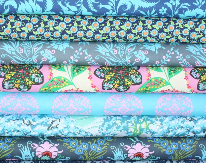 Beautiful Blue Fabric Bundle by Amy Butler for Free Spirit Etsy