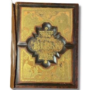 Antique Family Pictorial Bible - Etsy