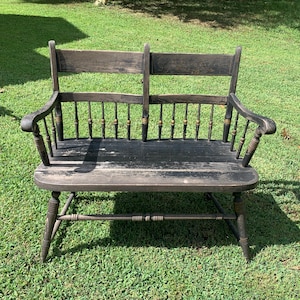 Vintage Hitchcock Bench - Etsy