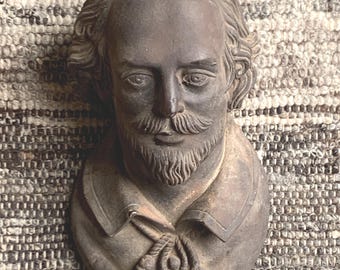 William Shakespeare Bust Wall Plaque,  Gargoyles Studio of Brooklyn, New York