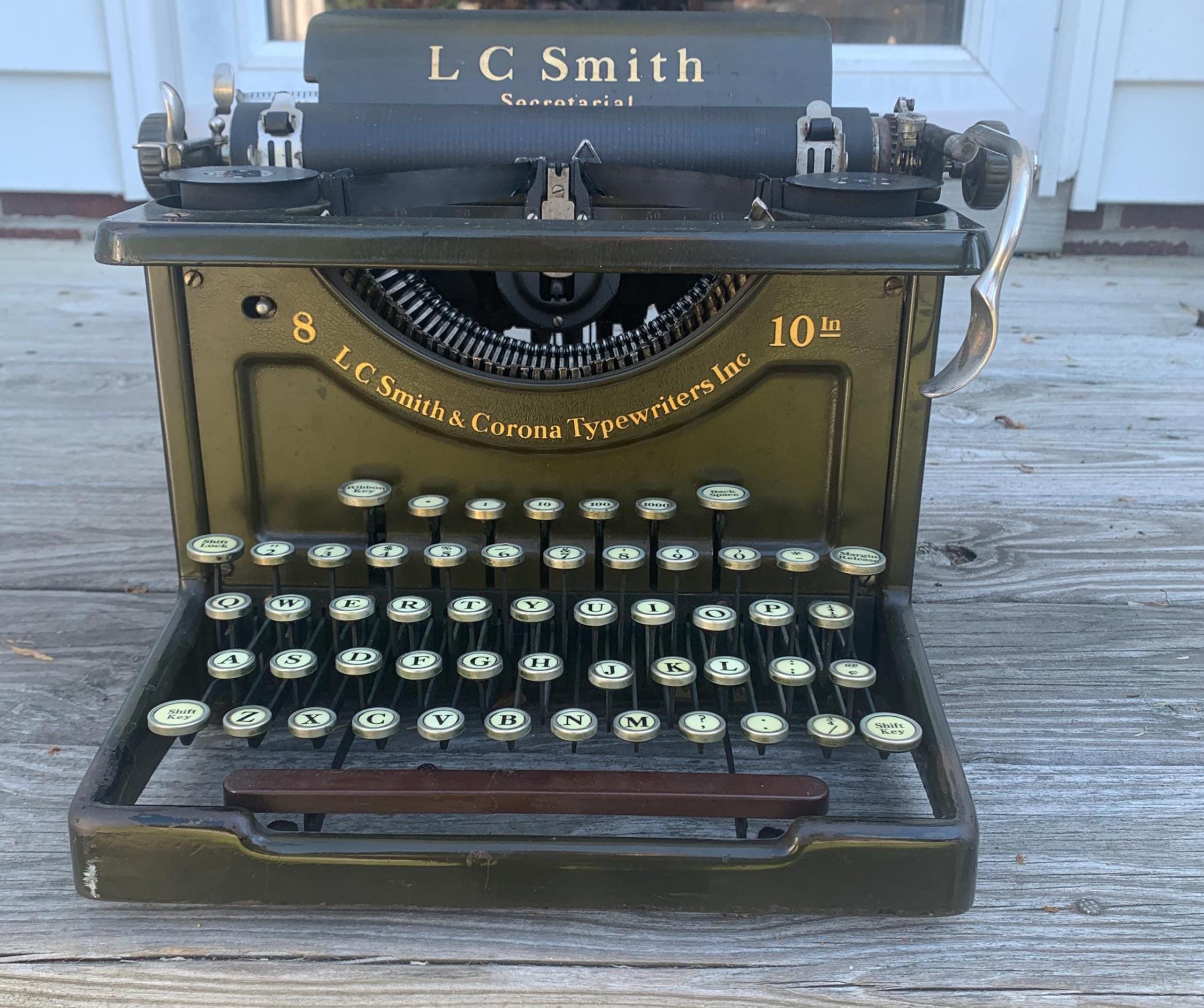 Antique L.c. Smith and Corona Typewriter - Etsy
