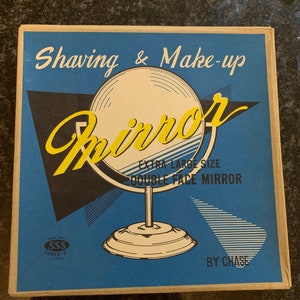 Vintage Shaving & Make-Up Mirror Box by Chase, 1950s