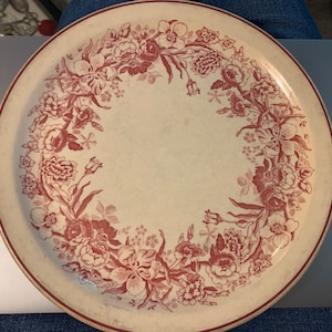 Inca Ware Dinner Plate, Floral, 9.5&quot;, Vintage Dinnerware, Shenango China