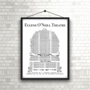 ブロードウェイ劇場、ヴィンテージ・ユージン・オニール劇場、座席表、ポスター、デジタルダウンロード、劇作家、ニューヨーク、ブロードウェイ・ミュージカル