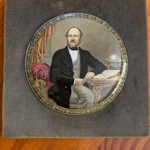 19th Century Prattware Pot Lid Pictorial The Late Prince Consort Albert