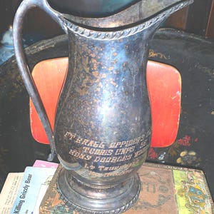 1956 Ft. Bragg Tennis Championship Trophy, Officers Club, Men&#39;s Doubles, Lt. Truesdale and Major McGrath