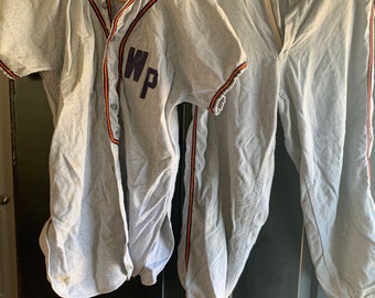 1940s Vintage Wool Baseball Uniform, Baseball Jersey
