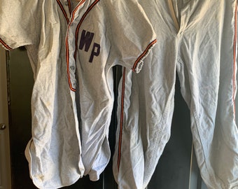 1940s Vintage Wool Baseball Uniform, Baseball Jersey, Baseball Pants, West Point, High School