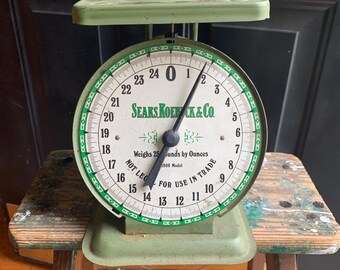 Sears Roebuck Green Scale, Vintage Scale, Kitchen, Farmhouse